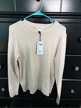 For The Republic Crewneck Sweater in Light Beige